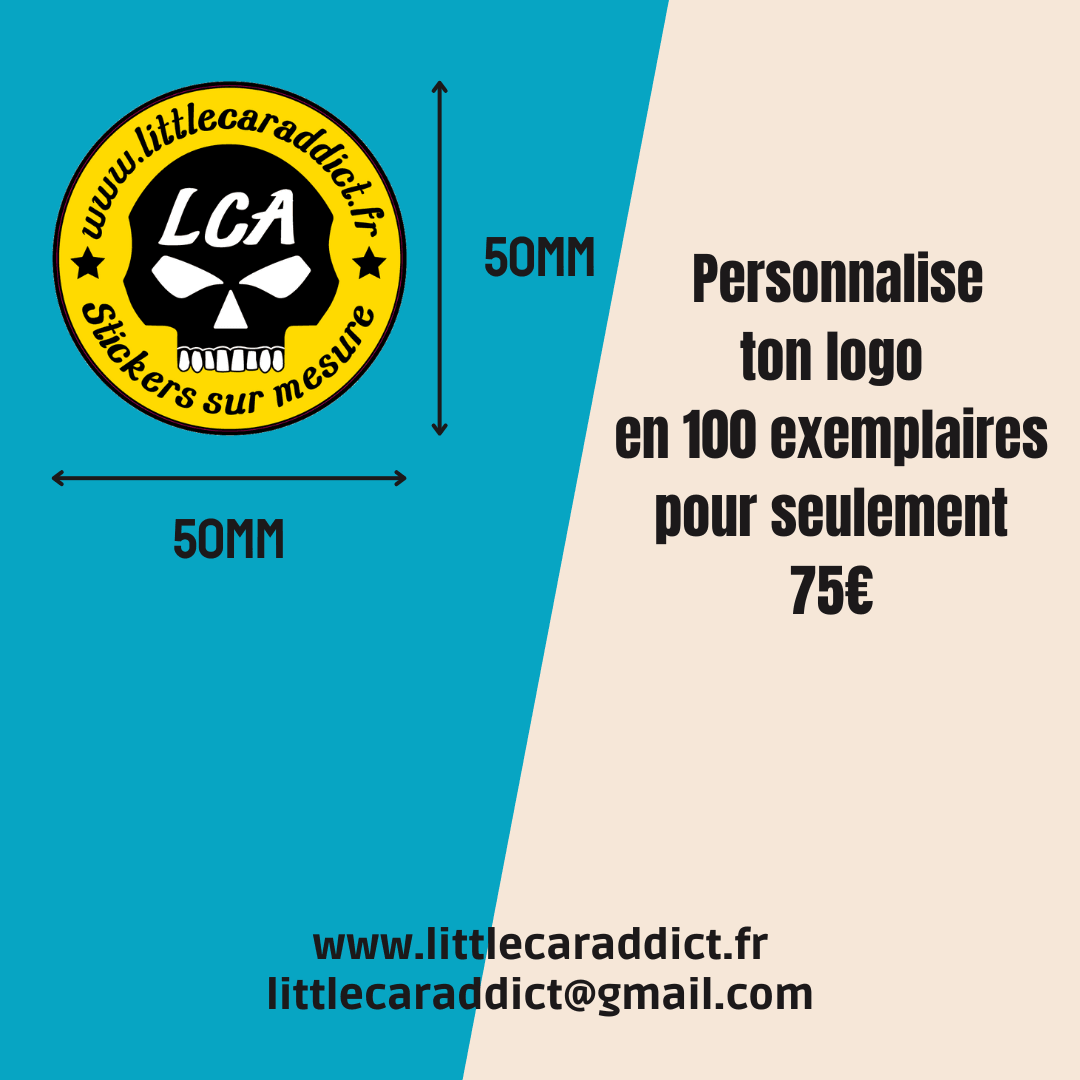 Stickers 100 Logos 50mm - LittleCarAddict