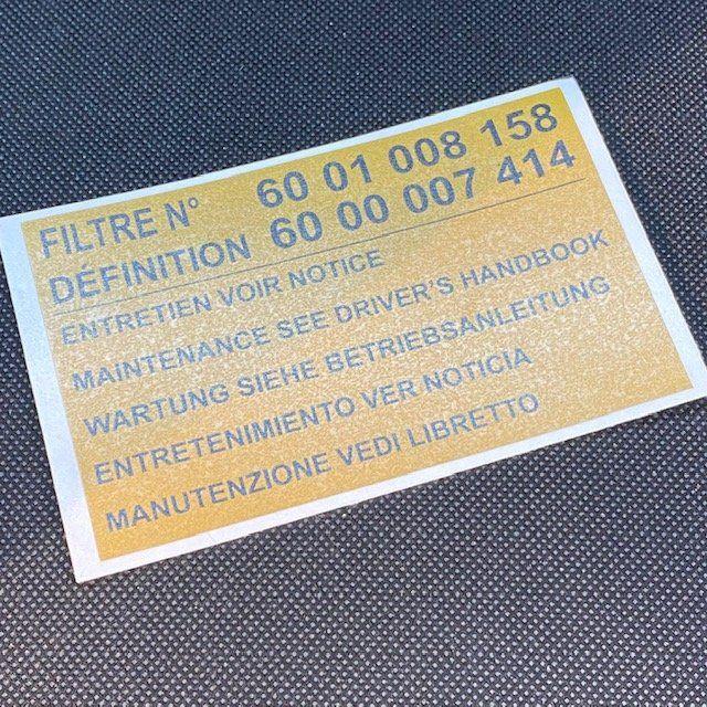 stickers Renault Filtre - LittleCarAddict