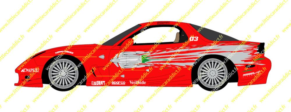 Mazda rx7 Toretto fast and furious - LittleCarAddict