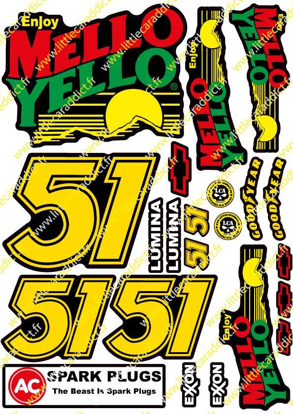 WRAP NASCAR MELLO YELLO 51 - LittleCarAddict
