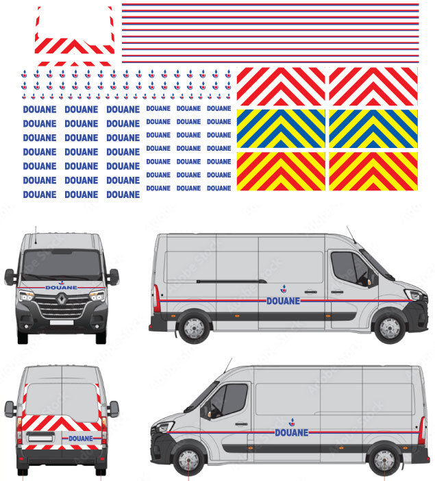 Planche Véhicules Douane FR