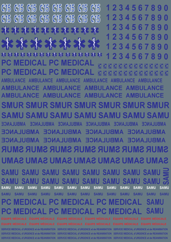 Planche SAMU A4