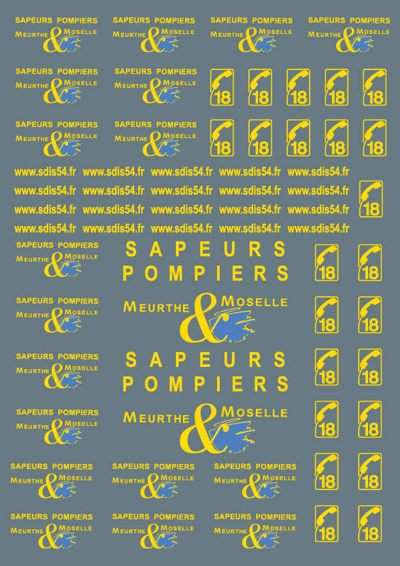 Planche Pompier Moselle 54