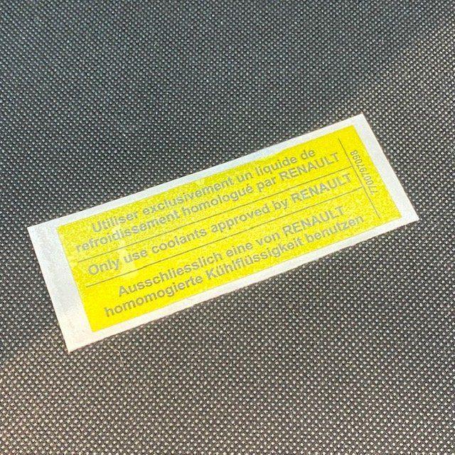 stickers Renault Liquide de refroidissement - LittleCarAddict