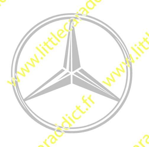 Logo Mercedes Chrome 60mm - LittleCarAddict