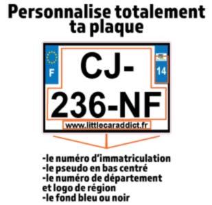 plaque immatriculation FR - LittleCarAddict