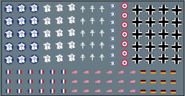 Planches WW2 German Allied Flags
