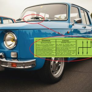 Stickers Démarrage à Froid R8 Gordini 