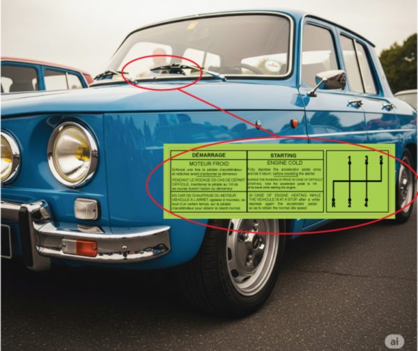 Stickers Démarrage à Froid R8 Gordini 