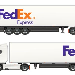 Planche remorque Camion 1/50 FEDEX