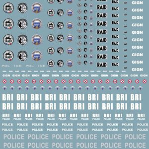 Décalcomanie Police GIGN RAID BRI 1/43