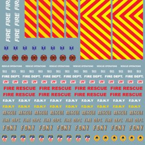 Planche décalcomanie Pompier US FDNY 1/43