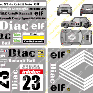 Planche Renault 5 Turbo Diac 1:5