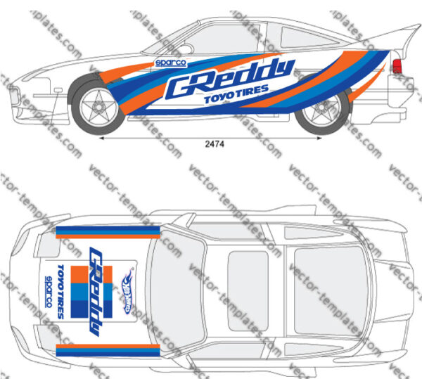 Planche stickers Drift Greddy