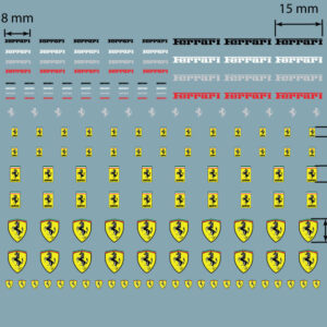 décalcomanie à l'eau Ferrari