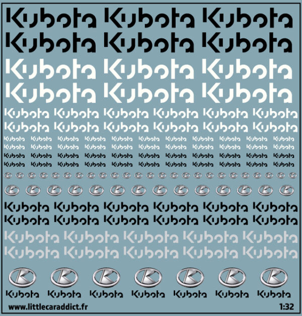 Planche Agri Kubota au 1/32