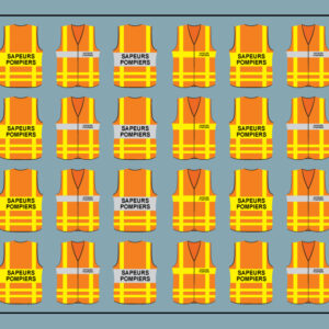 Planche Gilets de Sécurité Pompier