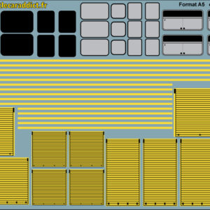 Planche Vitres Rideaux Pompier Jaune